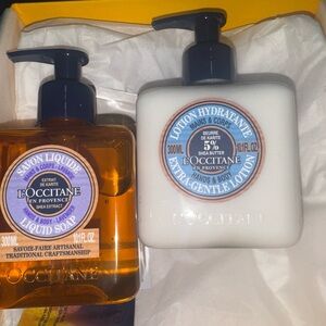 L'OCCITANE Amber Liquid Soap and White Lotion Set